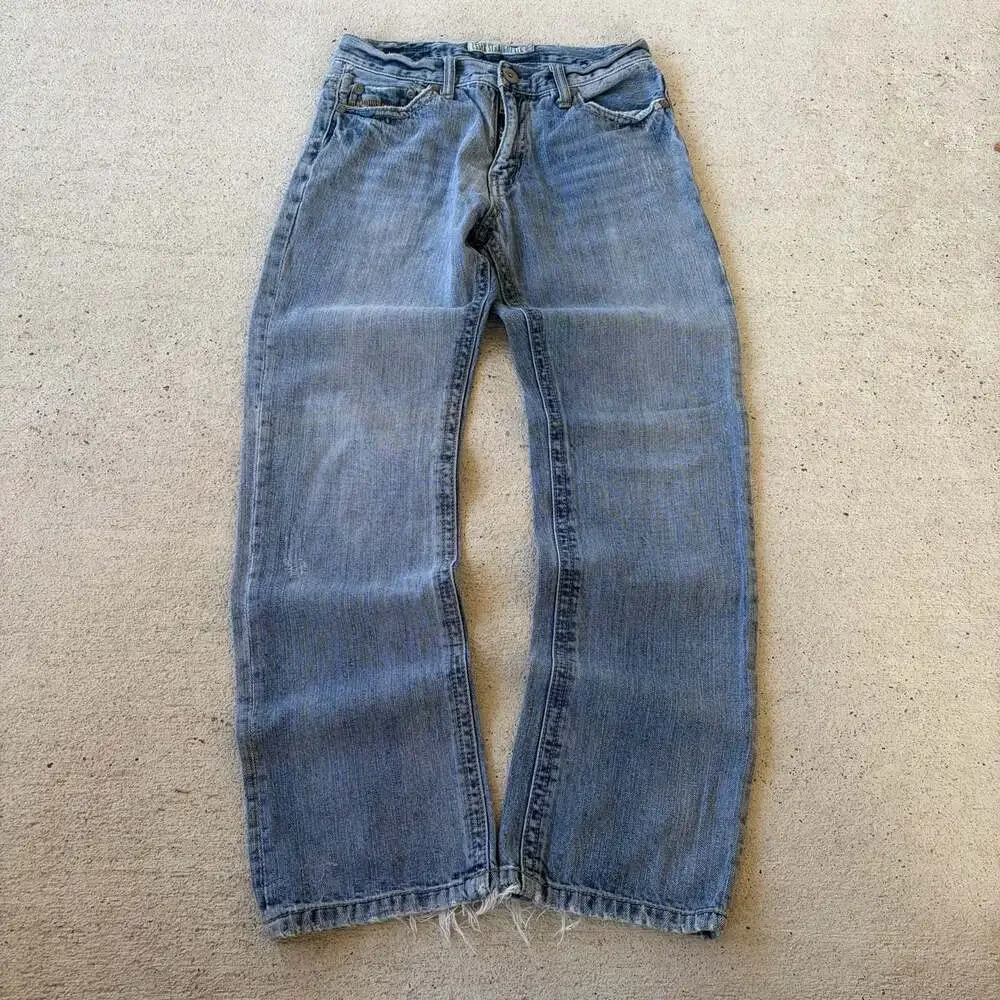 Y2k Aeropostale Essex Straight Leg Distressed Light Wash Denim Jeans 28/30